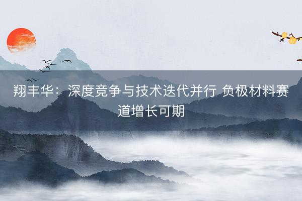 翔丰华：深度竞争与技术迭代并行 负极材料赛道增长可期