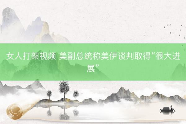 女人打架视频 美副总统称美伊谈判取得“很大进展”