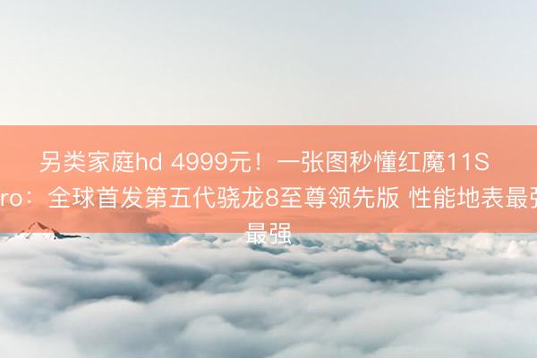 另类家庭hd 4999元！一张图秒懂红魔11S Pro：全球首发第五代骁龙8至尊领先版 性能地表最强