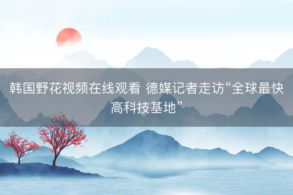 韩国野花视频在线观看 德媒记者走访“全球最快高科技基地”