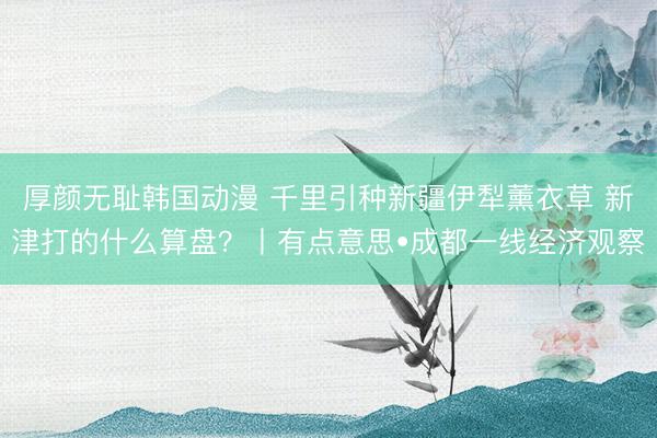 厚颜无耻韩国动漫 千里引种新疆伊犁薰衣草 新津打的什么算盘?丨有点意思•成都一线经济观察