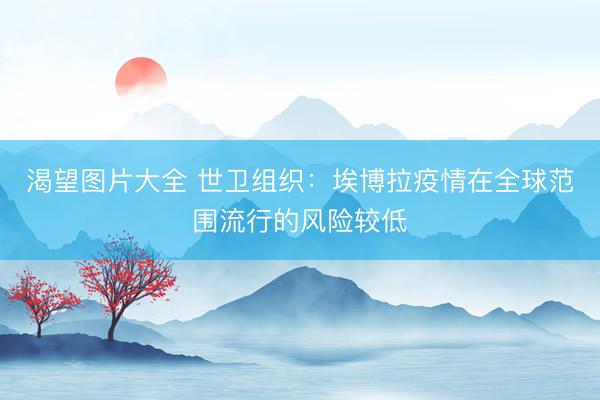 渴望图片大全 世卫组织：埃博拉疫情在全球范围流行的风险较低