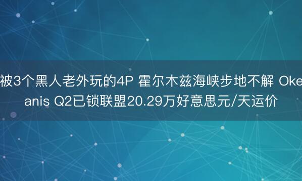 被3个黑人老外玩的4P 霍尔木兹海峡步地不解 Okeanis Q2已锁联盟20.29万好意思元/天运价