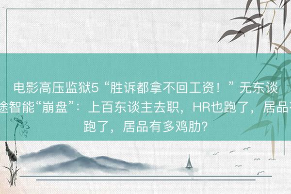 电影高压监狱5 “胜诉都拿不回工资！” 无东谈主环卫仙途智能“崩盘”：上百东谈主去职，HR也跑了，居品有多鸡肋？