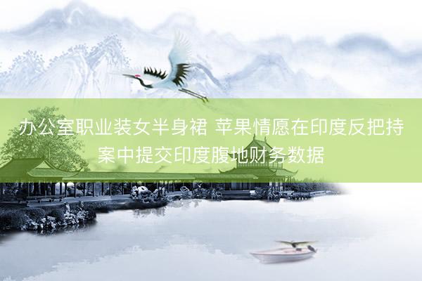 办公室职业装女半身裙 苹果情愿在印度反把持案中提交印度腹地财务数据