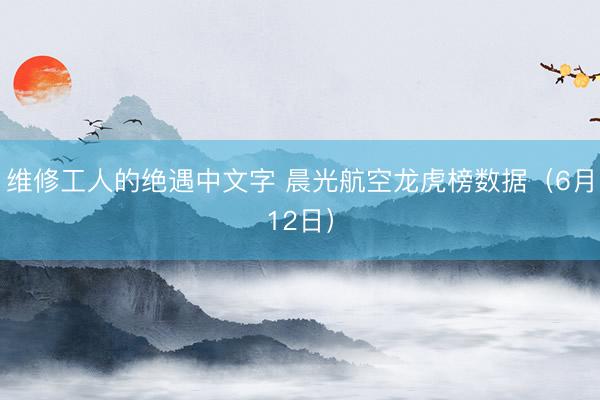 维修工人的绝遇中文字 晨光航空龙虎榜数据（6月12日）