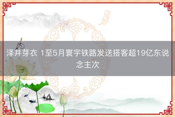 泽井芽衣 1至5月寰宇铁路发送搭客超19亿东说念主次